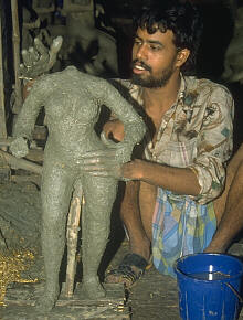sculpture with clay
