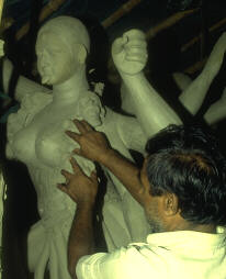 polishing the clay